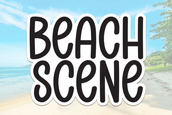 Beach Scene Font Review