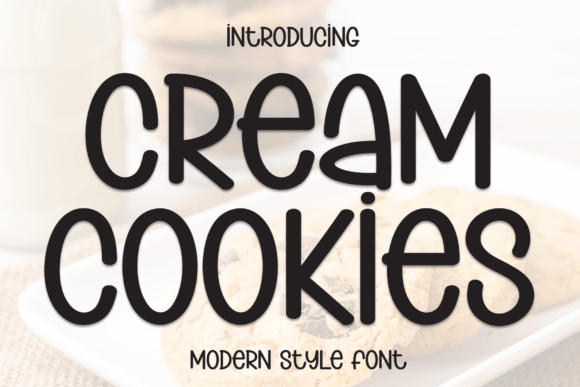 Cream Cookies Font for Creative Design