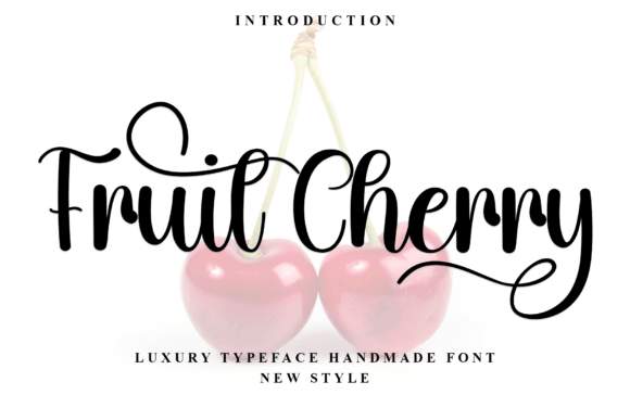 Fruit Cherry Font: Elegant Script for Digital Marketing