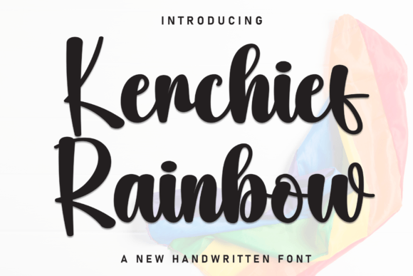 Kerchief Rainbow Font: Creative Expression
