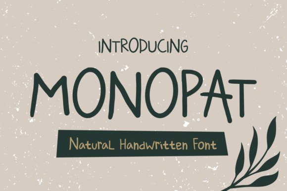 Monopat: A Natural Handwritten Font