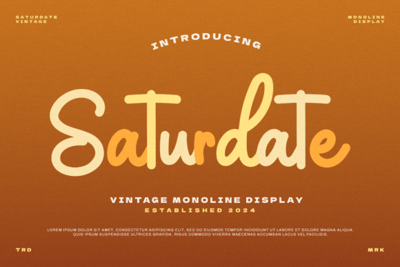 Saturdate: A Sweet Handwritten Font